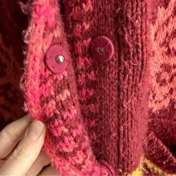 Sundance Burgundy Tayen Coatigan Sz S - Picture 7 of 8